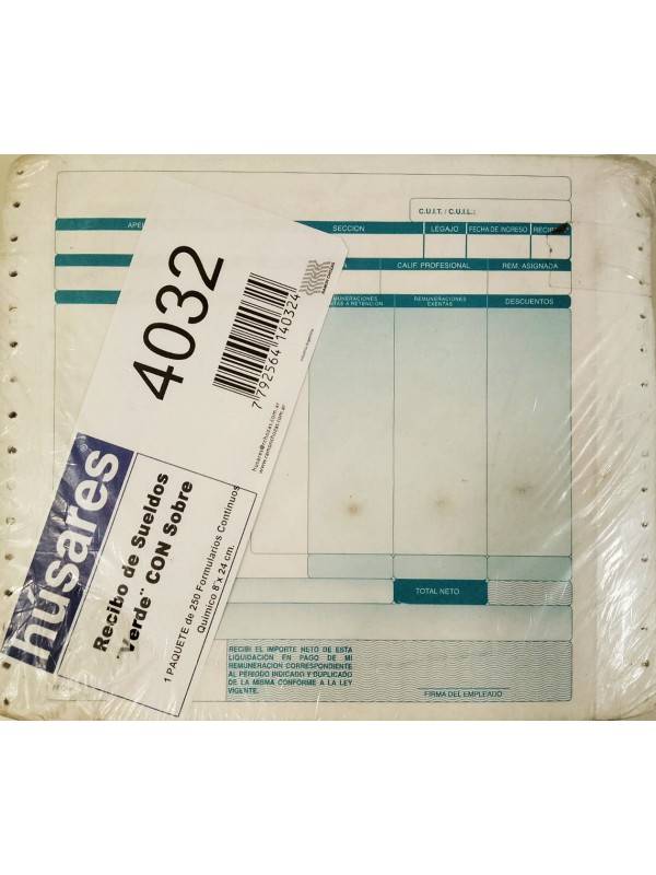 Form.recibo De Sueldos Vde C/S 4032