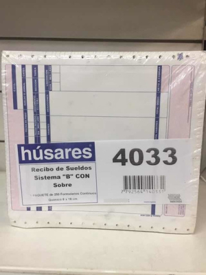 Form.recibo De Sueldos C/Sobre 4033