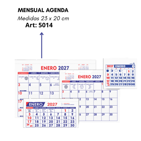 Calendario Mensual 23*20 5014