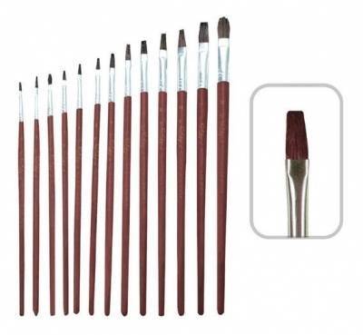 Pincel Lama Pony Chato Num 12