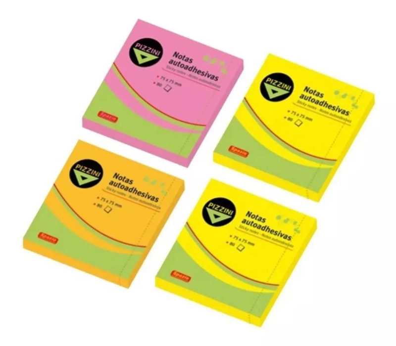 Notas Adh.pizzini 75*75 Fluo *80Hjs