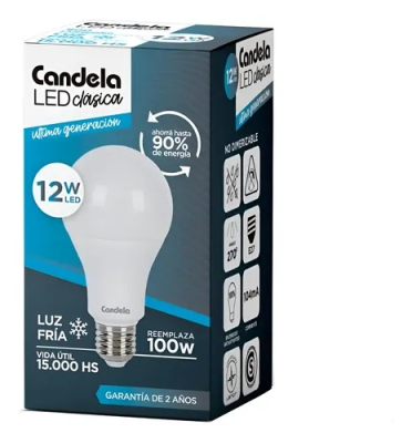 Lampara Candela 12W Fria