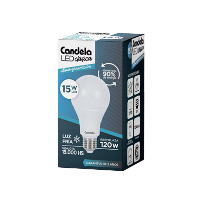 Lampara Candela 15W Fria