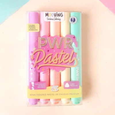 Resaltador Mooving Pastel *5