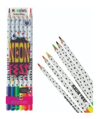 Lapices Mooving *6 Neon