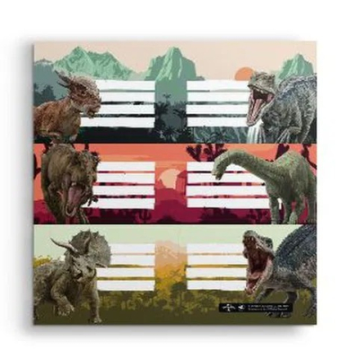 Etiqueta Mooving Jurassic 2025