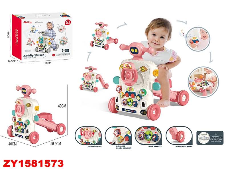 Andador 5 En 1 Rosa Zy1581573