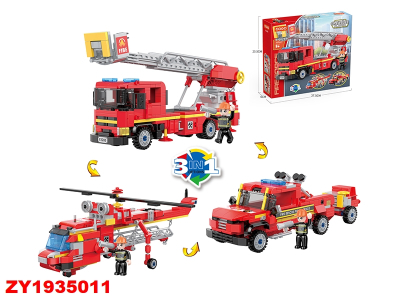Cogo Bomberos 3 En 1 216Pcs Zy5011