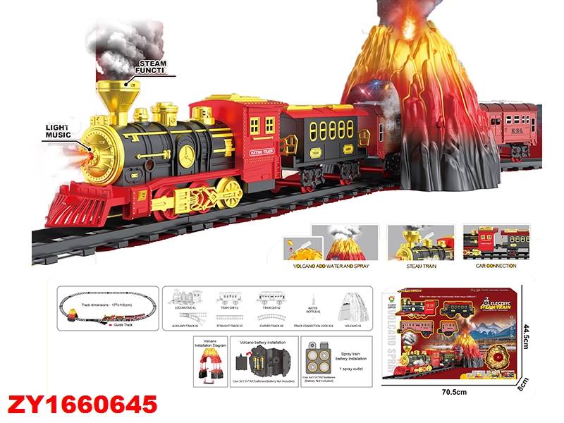 Tren Con Vias Y Volcan Zy1660645