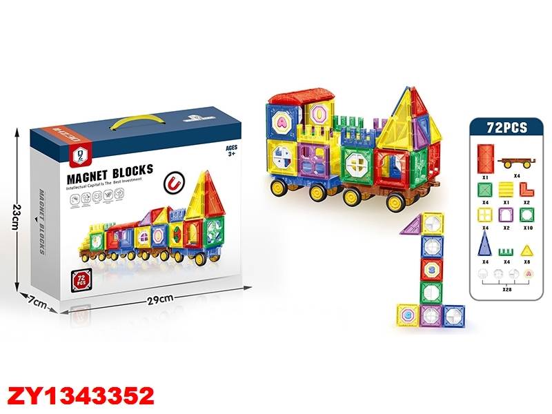 Bloques Magneticos 72 Pcs Zy1343352