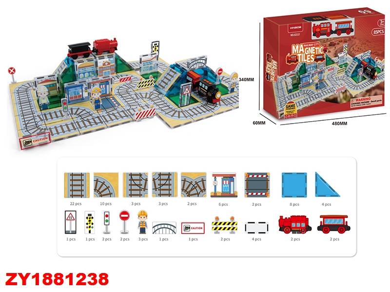 Pista Magnetica Tren 85Pcszy1881238