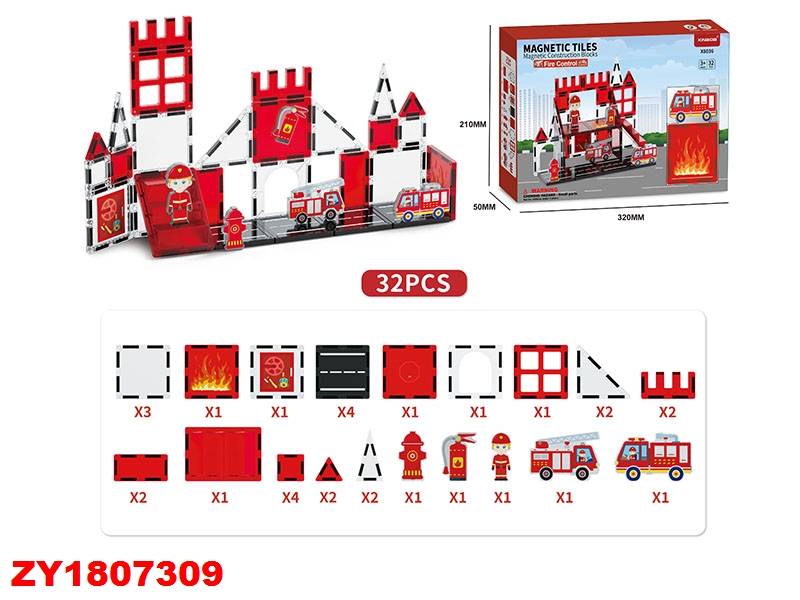 Bloques Magneticos 32 Pcs Zy1807309