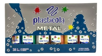 Plasticola Metal Surtido *6