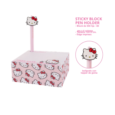 Hello Kitty Sticky Block Pen Holder