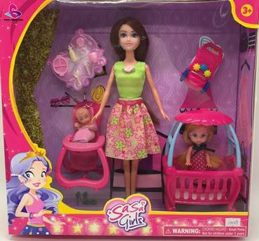 Muñeca Con Hijo Y Bebe 115059